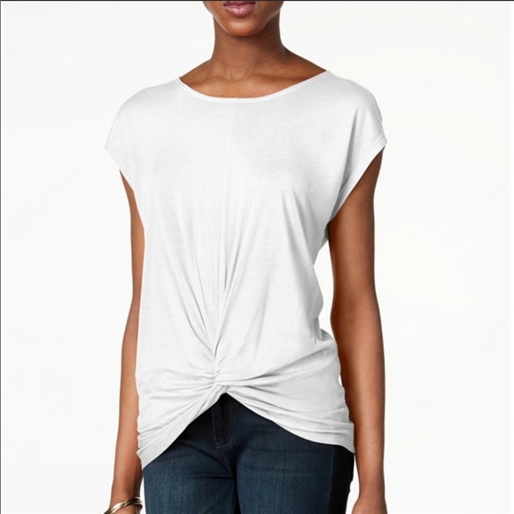 INC International Concepts Tops - INC Twist Front Top Ladies Sz large EUC
